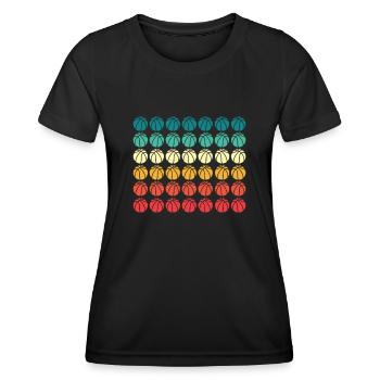 Basketball Basketballer - Frauen Funktions-T-Shirt - Schwarz - Vorne - AI Model Female 172 light (172cm)