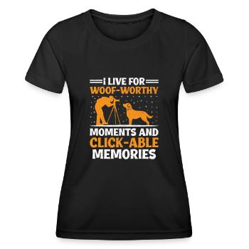 Dog Lover Photography Loves Dog Photographer Dogs - Women's Functional T-Shirt - black - Front - AI Model Female 172 light (172cm)
