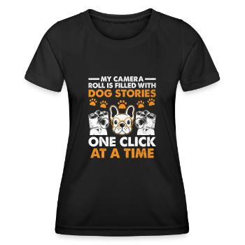 Dog Lover Photography Loves Dog Photographer Dogs - Women's Functional T-Shirt - black - Front - AI Model Female 172 light (172cm)