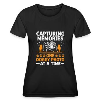 Dog Lover Photography Loves Dog Photographer Dogs - Women's Functional T-Shirt - black - Front - AI Model Female 172 light (172cm)