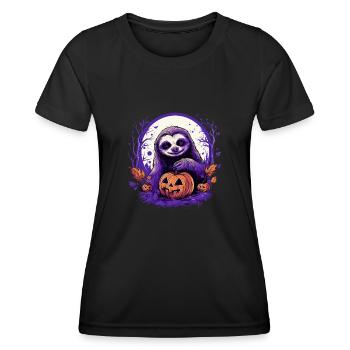 Halloween Deko Faultier Outfit Halloween Geschenk - Frauen Funktions-T-Shirt - Schwarz - Vorne - AI Model Female 172 light (172cm)