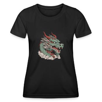 Jahr Des Drachen 2024 - Frauen Funktions-T-Shirt - Schwarz - Vorne - AI Model Female 172 light (172cm)
