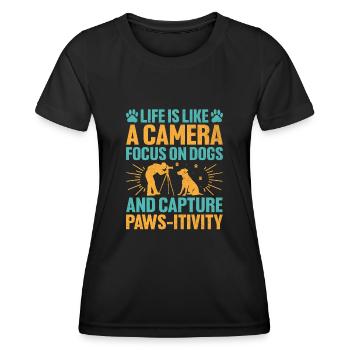 Dog Lover Photography Loves Dog Photographer Dogs - Women's Functional T-Shirt - black - Front - AI Model Female 172 light (172cm)