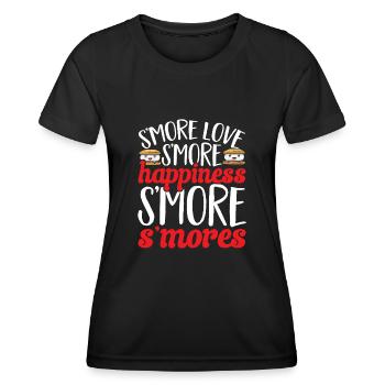 S'more Campfire Marshmallow Camping - T-shirt sport Femme - noir - Devant - AI Model Female 172 light (172cm)