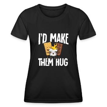 S'more Campfire Marshmallow Camping - T-shirt sport Femme - noir - Devant - AI Model Female 172 light (172cm)
