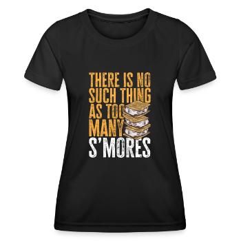 S'more Campfire Marshmallow Camping - T-shirt sport Femme - noir - Devant - AI Model Female 172 light (172cm)