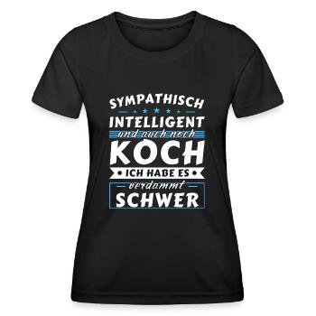 Sympathisch und intelligent - Koch Edition - Frauen Funktions-T-Shirt - Schwarz - Vorne - AI Model Female 172 light (172cm)