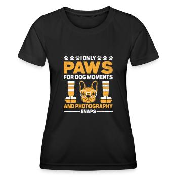 Dog Lover Photography Loves Dog Photographer Dogs - Women's Functional T-Shirt - black - Front - AI Model Female 172 light (172cm)