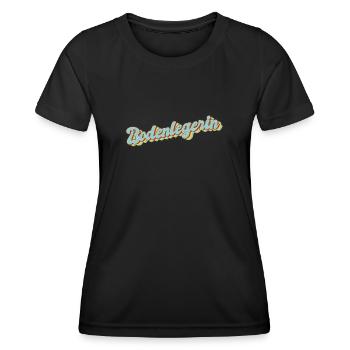 Parkett-Teppich Abschluss-Geschenk Bodenlegerin - Frauen Funktions-T-Shirt - Schwarz - Vorne - AI Model Female 172 light (172cm)
