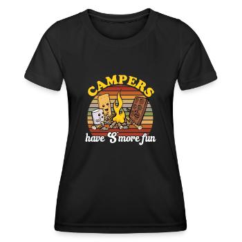 S'more Campfire Marshmallow Camping - T-shirt sport Femme - noir - Devant - AI Model Female 172 light (172cm)