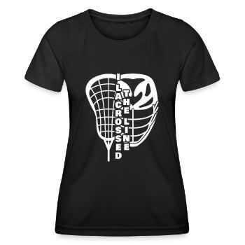 Lacrosse Cross the line - Women's Functional T-Shirt - black - Front - AI Model Female 172 light (172cm)