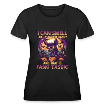 Costume de loup-garou kawaii Costume de fête d’Halloween - T-shirt sport Femme - noir - Devant - AI Model Female 172 light (172cm)