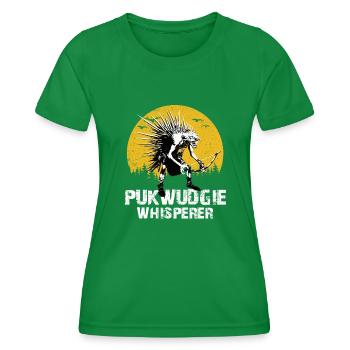Pukwudgie Cryptid Folklore Myths - Women's Functional T-Shirt - kelly green - Front - AI Model Female 172 dark (172cm)