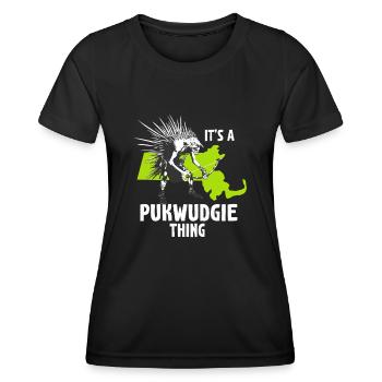 Pukwudgie Kryptide Folklore Mythen - Frauen Funktions-T-Shirt - Schwarz - Vorne - AI Model Female 172 light (172cm)