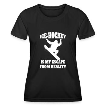 Eishockey Hockeyfan Eishockeyspieler Eishockeyteam - Frauen Funktions-T-Shirt - Schwarz - Vorne - AI Model Female 172 light (172cm)