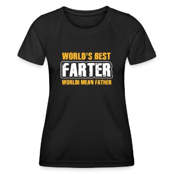 World's Best Farter I Mean Father - Women's Functional T-Shirt - black - Front - AI Model Female 172 light (172cm)