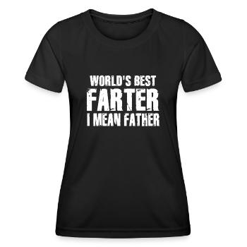 World's Best Farter I Mean Father - Women's Functional T-Shirt - black - Front - AI Model Female 172 light (172cm)
