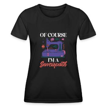 Machine à coudre Couturière Couture couture - T-shirt sport Femme - noir - Devant - AI Model Female 172 light (172cm)