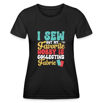 Machine à coudre Couturière Couture couture - T-shirt sport Femme - noir - Devant - AI Model Female 172 light (172cm)
