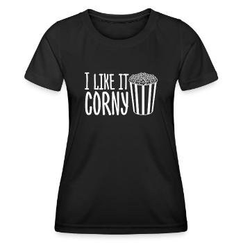 Popcorn Carnival - Frauen Funktions-T-Shirt - Schwarz - Vorne - AI Model Female 172 light (172cm)