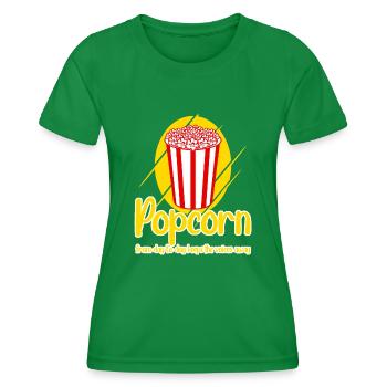 Maïs soufflé drôle - T-shirt sport Femme - vert - Devant - AI Model Female 172 dark (172cm)