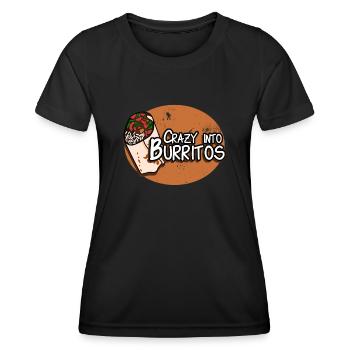 Burritos Crazy Burrito - Women's Functional T-Shirt - black - Front - AI Model Female 172 light (172cm)