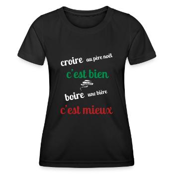 Männer, Frauen, Humorvoll, Humorvolles T-Shirt-Geschenk - Frauen Funktions-T-Shirt - Schwarz - Vorne - AI Model Female 172 light (172cm)