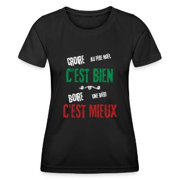 Männer, Frauen, Humorvoll, Humorvolles T-Shirt-Geschenk - Frauen Funktions-T-Shirt - Schwarz - Vorne - AI Model Female 172 light (172cm)