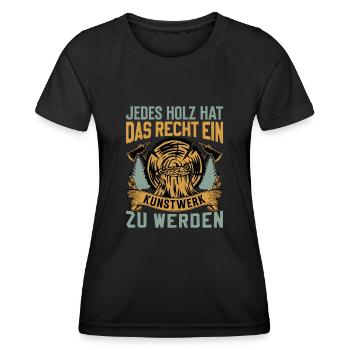 Carpenter Boat Builder Woodworking Saying - Women's Functional T-Shirt - black - Front - AI Model Female 172 light (172cm)