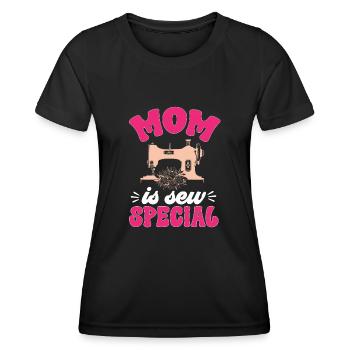 Machine à coudre Couturière Couture couture - T-shirt sport Femme - noir - Devant - AI Model Female 172 light (172cm)