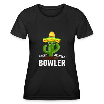 amusant hilarant melon blague drôle bowling dicton - T-shirt sport Femme - noir - Devant - AI Model Female 172 light (172cm)