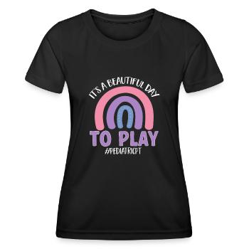 Physiotherapie Kinderphysiotherapeutin - Frauen Funktions-T-Shirt - Schwarz - Vorne - AI Model Female 172 light (172cm)