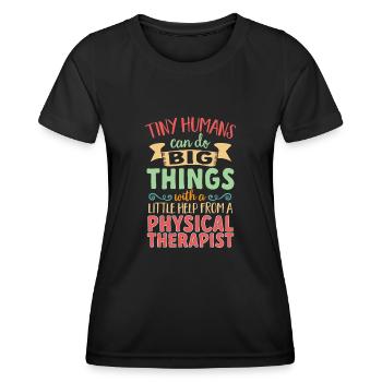 Physiotherapie Kinderphysiotherapeutin - Frauen Funktions-T-Shirt - Schwarz - Vorne - AI Model Female 172 light (172cm)