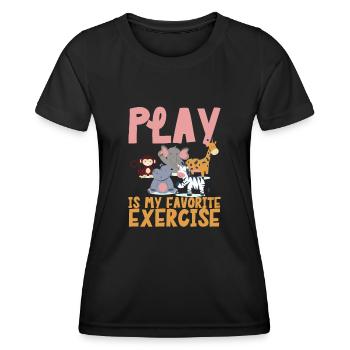 Physiotherapie Kinderphysiotherapeutin - Frauen Funktions-T-Shirt - Schwarz - Vorne - AI Model Female 172 light (172cm)