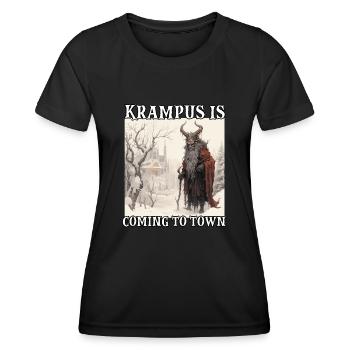 Krampus Père Noël T Personnage de légende - T-shirt sport Femme - noir - Devant - AI Model Female 172 light (172cm)