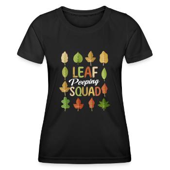 Leaf Peeping Squad Autumn Leaf Peeper - Frauen Funktions-T-Shirt - Schwarz - Vorne - AI Model Female 172 light (172cm)