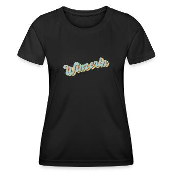 Weinbauer Abschluss-Geschenk Winzerin - Frauen Funktions-T-Shirt - Schwarz - Vorne - AI Model Female 172 light (172cm)