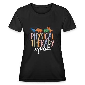Kinésithérapie Kinésithérapeute pédiatrique - T-shirt sport Femme - noir - Devant - AI Model Female 172 light (172cm)