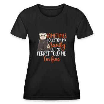 Frettchen Besitzer Frettchen - Frauen Funktions-T-Shirt - Schwarz - Vorne - AI Model Female 172 light (172cm)