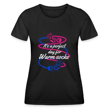 Chaussettes d’hiver chaudes Chaussette Chaussettes en laine - T-shirt sport Femme - noir - Devant - AI Model Female 172 light (172cm)
