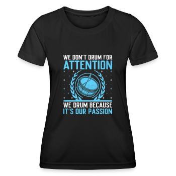 Corps de tambours, fanfare, corps de tambours, musique Percussio - T-shirt sport Femme - noir - Devant - AI Model Female 172 light (172cm)