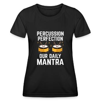 Drum Corps Marching Band Drum Corp Music Percussio - Women's Functional T-Shirt - black - Front - AI Model Female 172 light (172cm)