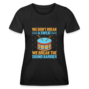 Drum Corps Marching Band Drum Corp Music Percussio - Women's Functional T-Shirt - black - Front - AI Model Female 172 light (172cm)