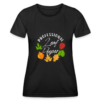 Professional Leaf Peeper Fall Peeping Leaves - Frauen Funktions-T-Shirt - Schwarz - Vorne - AI Model Female 172 light (172cm)