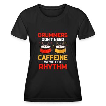 Drum Corps Marching Band Drum Corp Music Percussio - Women's Functional T-Shirt - black - Front - AI Model Female 172 light (172cm)