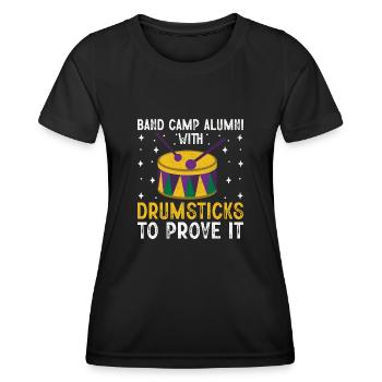 Corps de tambours, fanfare, corps de tambours, musique Percussio - T-shirt sport Femme - noir - Devant - AI Model Female 172 light (172cm)