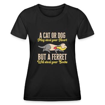 Ferret Owner Ferret - Women's Functional T-Shirt - black - Front - AI Model Female 172 light (172cm)