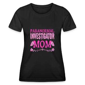 Paranormal Chasseur de fantômes Enquêteur Maman Femme - T-shirt sport Femme - noir - Devant - AI Model Female 172 light (172cm)