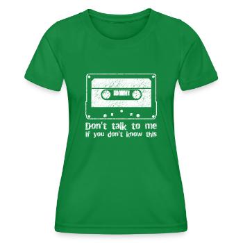 Cassettes 80s 90s Mixtape Cassette - T-shirt sport Femme - vert - Devant - AI Model Female 172 dark (172cm)