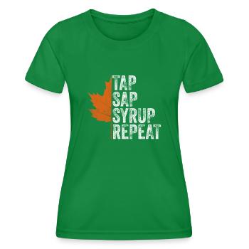 Maple Tree Essence Hommes Femmes Drôle - T-shirt sport Femme - vert - Devant - AI Model Female 172 dark (172cm)